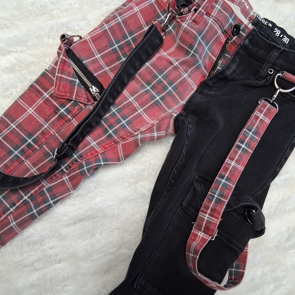 Hot Topic Split Color Jeans - Picture 1 of 9